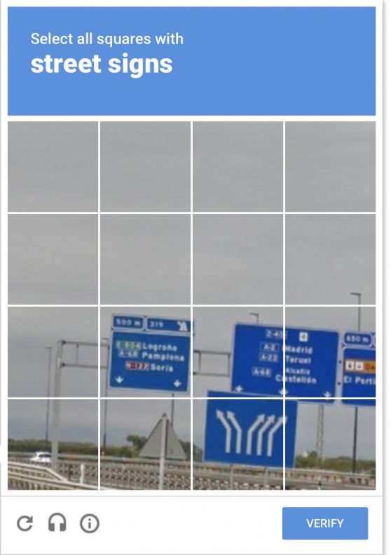 pictures captcha when using VPN